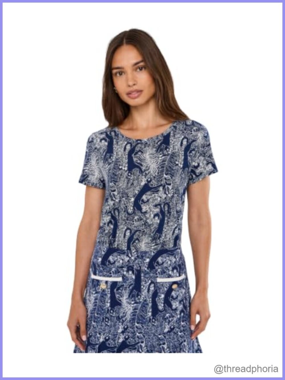 Lilly Pulitzer Etta Scoop Neck Short Sleeve Slub Tee